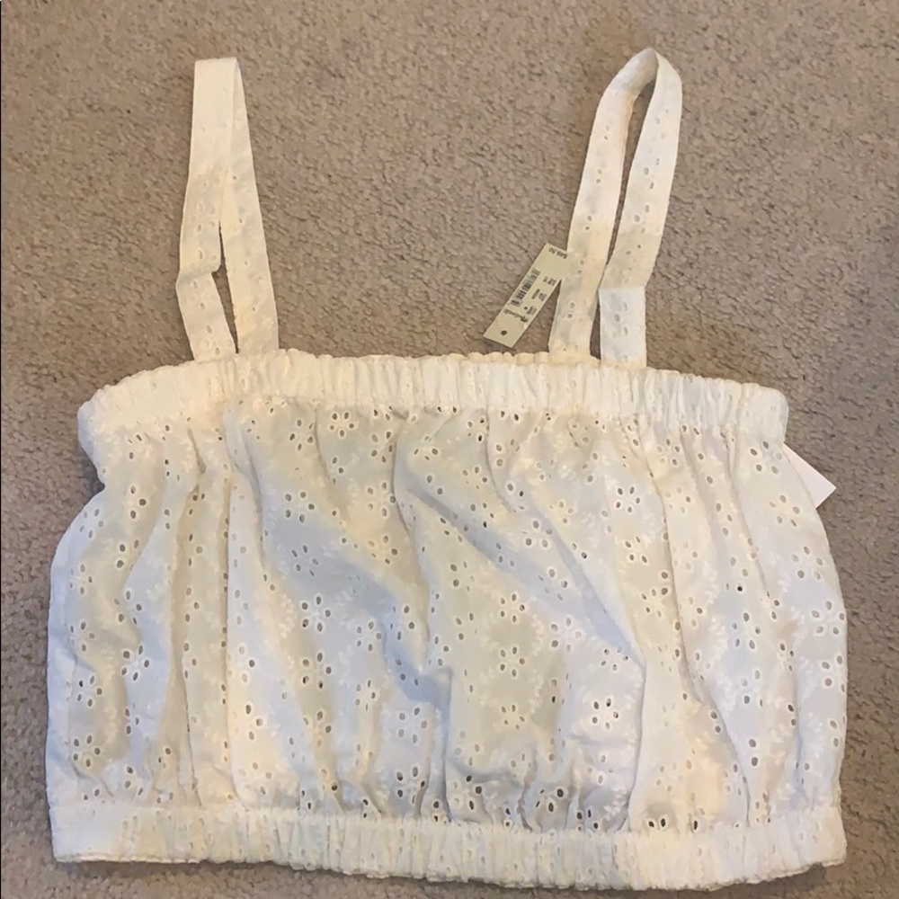 MADEWELL Crochet Tank Crop Top Size M